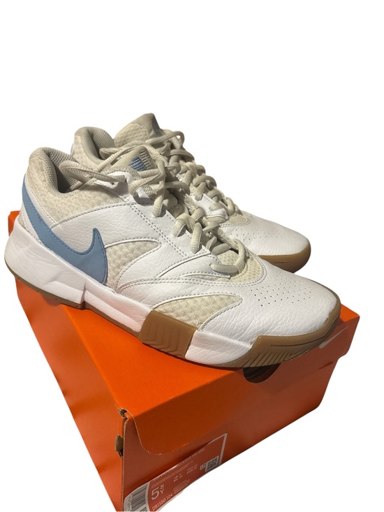 Nike Other - Nike White Sneakers with Light Blue Swoosh and Gum Accents